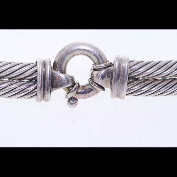 David Yurman 925 18k Cable Heart Necklace - Picture 8 of 10